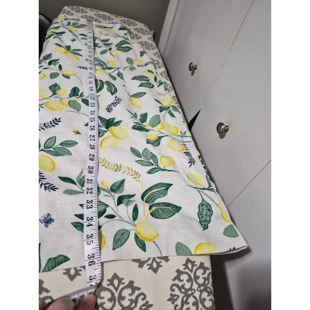 Hobbs London 100% Linen Lemon Print Sleeveless Shift Dress White Yellow US 8 - Picture 6 of 7